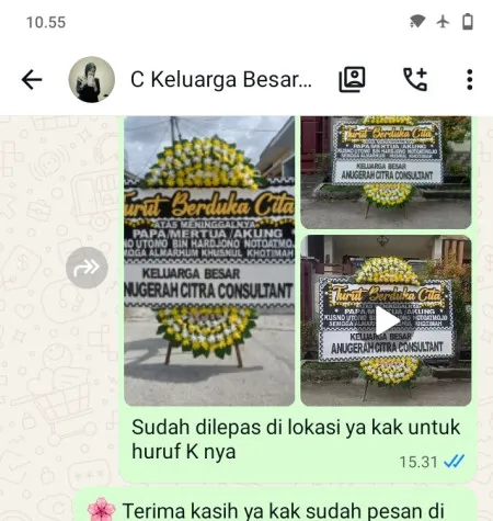 Pengiriman Papan Bunga Duka Rs Fatmawati